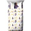 Jay Franco Bluey & Bingo Twin Comforter Set – 5 Piece Bed Set Includes Sheet Set & Pillow Covers – Super Soft Clouds & Stars Kids Bedding(Purple – Wish)