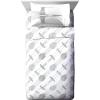 Jay Franco Bluey & Bingo Twin Comforter Set – 5 Piece Bed Set Includes Sheet Set & Pillow Covers – Super Soft Clouds & Stars Kids Bedding(White – Star Wars)