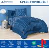 Jay Franco Kids Comforter Set Includes Sheets and Pillow Covers – Soft and Cozy Bed Set for Stylish Room Decor, Blue – Bluey 5 Piece Twin Size Bedding(Blue – Playstation)