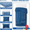Jay Franco Kids Comforter Set Includes Sheets and Pillow Covers – Soft and Cozy Bed Set for Stylish Room Decor, Blue – Bluey 5 Piece Twin Size Bedding(Blue – Playstation)