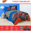 Jay Franco Kids Comforter Set Includes Sheets and Pillow Covers – Soft and Cozy Bed Set for Stylish Room Decor, Blue – Bluey 5 Piece Twin Size Bedding(Blue – Blaze & the Monster Machines)