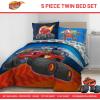 Jay Franco Kids Comforter Set Includes Sheets and Pillow Covers – Soft and Cozy Bed Set for Stylish Room Decor, Blue – Bluey 5 Piece Twin Size Bedding(Blue – Blaze & the Monster Machines)