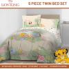 Jay Franco Kids Comforter Set Includes Sheets and Pillow Covers – Soft and Cozy Bed Set for Stylish Room Decor, Blue – Bluey 5 Piece Twin Size Bedding(Multi – Lion King)