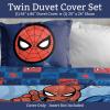 Jay Franco Kids Duvet Cover Set – 3 Piece Super Soft Bedding with Sham Pillowcase, Cover ONLY Comforter Not Included, Multi – Bluey, Queen(Blue – Spiderman)