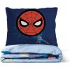 Jay Franco Kids Duvet Cover Set – 3 Piece Super Soft Bedding with Sham Pillowcase, Cover ONLY Comforter Not Included, Multi – Bluey, Queen(Blue – Spiderman)