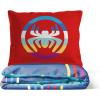 Jay Franco Kids Duvet Cover Set – 3 Piece Super Soft Bedding with Sham Pillowcase, Cover ONLY Comforter Not Included, Multi – Bluey, Queen(Blue – Spidey & Friends)