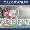 Jay Franco Kids Duvet Cover Set – 3 Piece Super Soft Bedding with Sham Pillowcase, Cover ONLY Comforter Not Included, Multi – Bluey, Queen(Grey – Marvel Comics)