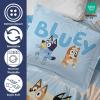 Jay Franco Kids Duvet Cover Set – 3 Piece Super Soft Bedding with Sham Pillowcase, Cover ONLY Comforter Not Included, Multi – Bluey, Queen(Multi – Bluey)