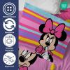 Jay Franco Kids Duvet Cover Set – 3 Piece Super Soft Bedding with Sham Pillowcase, Cover ONLY Comforter Not Included, Multi – Bluey, Queen(Pink – Minnie Mouse)