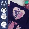 Jay Franco Kids Duvet Cover Set – 3 Piece Super Soft Bedding with Sham Pillowcase, Cover ONLY Comforter Not Included, Multi – Bluey, Queen(Purple – Nightmare Before Christmas)