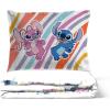 Jay Franco Kids Duvet Cover Set – 3 Piece Super Soft Bedding with Sham Pillowcase, Cover ONLY Comforter Not Included, Multi – Bluey, Queen(White – Lilo and Stitch)