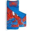 Jay Franco Kids Nap Mat with Embedded Pillow & Blanket – Soft 46″x20″ Microfiber Sleeping Bag with Name Tag & Handle for School, Travel, Sleepover, Blue – Bluey(Red – Spidey)