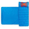 Jay Franco Kids Nap Mat with Embedded Pillow & Blanket – Soft 46″x20″ Microfiber Sleeping Bag with Name Tag & Handle for School, Travel, Sleepover, Blue – Bluey(Red – Spidey)