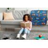 Jay Franco Kids Plush Throw Blanket – Soft & Comfy Throw for Couch or Bed – Cozy Home Décor for Living Room & Bedroom, Blue – Bluey, 40×50 – Travel Blanket(Blue – Blippi)