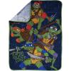 Jay Franco Kids Plush Throw Blanket – Soft & Comfy Throw for Couch or Bed – Cozy Home Décor for Living Room & Bedroom, Blue – Bluey, 40×50 – Travel Blanket(Blue – Teenage Mutant Ninja Turtles)