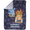 Jay Franco Kids Plush Throw Blanket – Soft & Comfy Throw for Couch or Bed – Cozy Home Décor for Living Room & Bedroom, Blue – Bluey, 40×50 – Travel Blanket(Blue – Bluey)