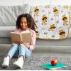 Jay Franco Kids Plush Throw Blanket – Soft & Comfy Throw for Couch or Bed – Cozy Home Décor for Living Room & Bedroom, Multi – Bluey, 46×60 – Throw Blanket(White – Orange Blossom)