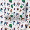 Jay Franco Kids Sheet Set with Fitted, Flat Sheets & Pillow Cover – Ultra-Soft Bedding with Pillowcase for Room Decor, Blue – Bluey & Bingo, 3 Piece Twin(White – Avengers)