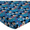 Jay Franco Kids Sheet Set with Fitted, Flat Sheets & Pillow Cover – Ultra-Soft Bedding with Pillowcase for Room Decor, Blue – Bluey & Bingo, 3 Piece Twin(Blue – Mickey Mouse)