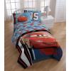 Jay Franco Kids Sheet Set with Fitted, Flat Sheets & Pillow Cover – Ultra-Soft Bedding with Pillowcase for Room Decor, Blue – Bluey & Bingo, 3 Piece Twin(Blue – Cars)