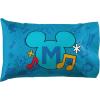 Jay Franco Kids Sheet Set with Fitted, Flat Sheets & Pillow Cover – Ultra-Soft Bedding with Pillowcase for Room Decor, Blue – Bluey & Bingo, 3 Piece Twin(Blue – Mickey Mouse)