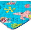 Northwest Bluey Goofing Around Quilted Throw Blanket – Official Cartoon Throw Blanket Featuring Bluey, for Adults Boys Girls Bed, Couch, or Playroom, 60 x 80 Inches(Tropical Waltz)