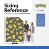 Northwest Bluey Goofing Around Quilted Throw Blanket – Official Cartoon Throw Blanket Featuring Bluey, for Adults Boys Girls Bed, Couch, or Playroom, 60 x 80 Inches(Pikachu Poke Ball)