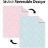 Northwest Bluey Goofing Around Quilted Throw Blanket – Official Cartoon Throw Blanket Featuring Bluey, for Adults Boys Girls Bed, Couch, or Playroom, 60 x 80 Inches(Cherry Cupcake)