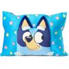 Northwest Bluey Party Pups Silk Touch Throw Blanket 50 x 60 Inches with Bluey Plush Pocket Pillow 14 x 20 Inches – Comfy & Cozy Bluey Blanket & Pillow Set for Boys and Girls(Party Pups)