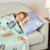 Northwest Bluey Party Pups Silk Touch Throw Blanket 50 x 60 Inches with Bluey Plush Pocket Pillow 14 x 20 Inches – Comfy & Cozy Bluey Blanket & Pillow Set for Boys and Girls(Bluey Bingo Joy)