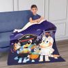 Northwest Bluey Silk Touch Sherpa Throw Blanket, 50″ x 60″, Family Christmas(Family Halloween)