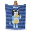 Northwest Bluey Silk Touch Throw Blanket, 50″ x 60″, Roll Call Bandit(Roll Call Bandit)