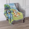 Northwest Bluey Woven Tapestry Throw Blanket, 48″ x 60″, Family Day(Jogging Bluey)