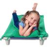 ROLLEE POLLEE Nap Sac Roll Up Napping Blanket with Attached Pillow for Preschool/Daycare, Super Soft with Elastic Straps, Fits Most Mats and Cots(Green)