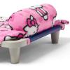 ROLLEE POLLEE Nap Sac Roll Up Napping Blanket with Attached Pillow for Preschool/Daycare, Super Soft with Elastic Straps, Fits Most Mats and Cots(I Love Pink)