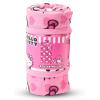 ROLLEE POLLEE Nap Sac Roll Up Napping Blanket with Attached Pillow for Preschool/Daycare, Super Soft with Elastic Straps, Fits Most Mats and Cots(I Love Pink)