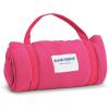 ROLLEE POLLEE Nap Sac Roll Up Napping Blanket with Attached Pillow for Preschool/Daycare, Super Soft with Elastic Straps, Fits Most Mats and Cots(Pink)