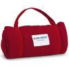 ROLLEE POLLEE Nap Sac Roll Up Napping Blanket with Attached Pillow for Preschool/Daycare, Super Soft with Elastic Straps, Fits Most Mats and Cots(Red)