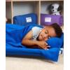 ROLLEE POLLEE Nap Sac Roll Up Napping Blanket with Attached Pillow for Preschool/Daycare, Super Soft with Elastic Straps, Fits Most Mats and Cots(Royal Blue)