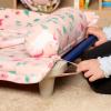 ROLLEE POLLEE Nap Sac Roll Up Napping Blanket with Attached Pillow for Preschool/Daycare, Super Soft with Elastic Straps, Fits Most Mats and Cots(Unicorn Garden)