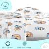 Saturday Park Bluey and Bingo Rainbow Clouds Full Bed Set – 7 Piece 100% Organic Cotton Bedding with Duvet Cover and Sheets – GOTS & Oeko-TEX Certified(Blue – Bluey)
