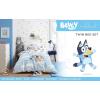 Saturday Park Bluey and Bingo Rainbow Clouds Full Bed Set – 7 Piece 100% Organic Cotton Bedding with Duvet Cover and Sheets – GOTS & Oeko-TEX Certified(Blue – Bluey)