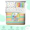 Saturday Park Bluey and Bingo Rainbow Clouds Full Bed Set – 7 Piece 100% Organic Cotton Bedding with Duvet Cover and Sheets – GOTS & Oeko-TEX Certified(Multi – Sesame Street)