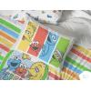 Saturday Park Bluey and Bingo Rainbow Clouds Full Bed Set – 7 Piece 100% Organic Cotton Bedding with Duvet Cover and Sheets – GOTS & Oeko-TEX Certified(Multi – Sesame Street)