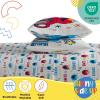 Sunny Side Up Bluey & Friends Full Sheet Set – 4 Piece Kids Bedding Set Includes Pillow Cover – Super Soft Microfiber Sheets(Ivory – Sesame Street)