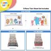 Sunny Side Up Bluey & Friends Full Sheet Set – 4 Piece Kids Bedding Set Includes Pillow Cover – Super Soft Microfiber Sheets(Multi – Cocomelon)
