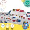 Sunny Side Up Bluey & Friends Full Sheet Set – 4 Piece Kids Bedding Set Includes Pillow Cover – Super Soft Microfiber Sheets(White – Construction Zone)