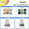 Sunny Side Up Bluey & Friends Full Sheet Set – 4 Piece Kids Bedding Set Includes Pillow Cover – Super Soft Microfiber Sheets(White – Minecraft)
