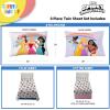 Sunny Side Up Bluey & Friends Full Sheet Set – 4 Piece Kids Bedding Set Includes Pillow Cover – Super Soft Microfiber Sheets(White – Princess)