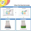 Sunny Side Up Bluey & Friends Full Sheet Set – 4 Piece Kids Bedding Set Includes Pillow Cover – Super Soft Microfiber Sheets(White – on the Go)